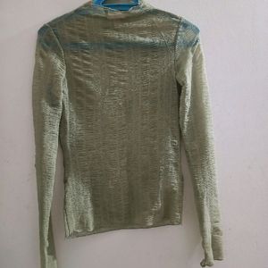 Transparent Full Sleeve Top Unused