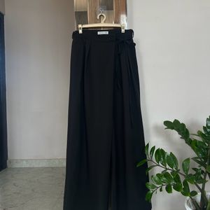 Front Side Tie Korean Highwaist Pants