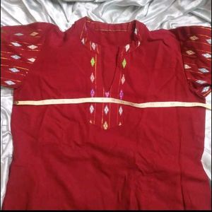 Warm Maroon Tunic Top