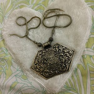 Oxidized German Silver Ganesha Necklace