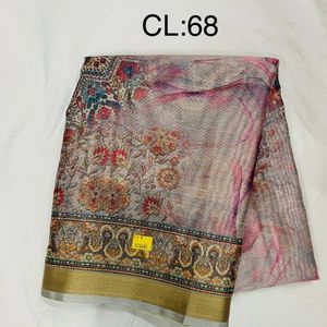 Printed Jute Cotton Jari