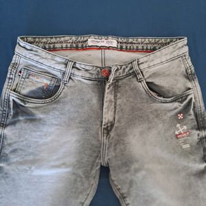 Vintage Racing Denim Jeans Grey Men