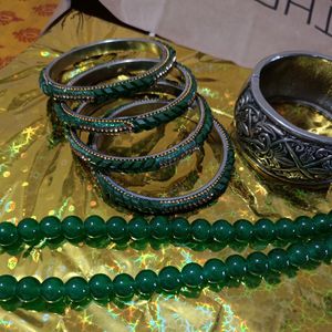 Combo Of Neckpiece/Bangle(4) /Antique Bangle