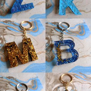 Resin Alphabet Keychains