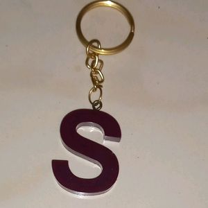 (S) Resin Keychain