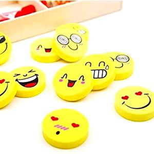 Cute😍Smiley Emoji 😊Eraser 8 Pcs 😁😘🤩🤪😜