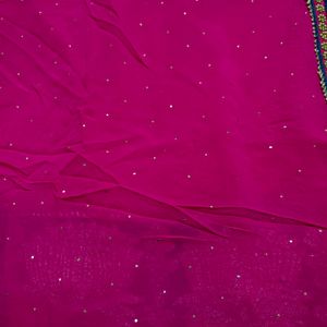 Embroidered Border Half&Half Saree