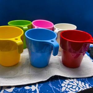 Rainbow Cups: Set Of 6 Melamine Cups