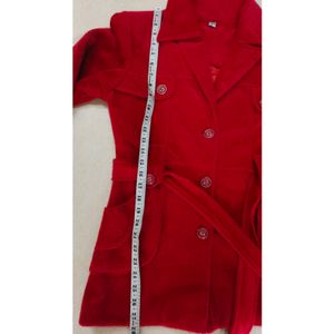 Bright Red Blazer Overcoat