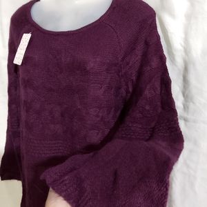 Wine Woolen Top