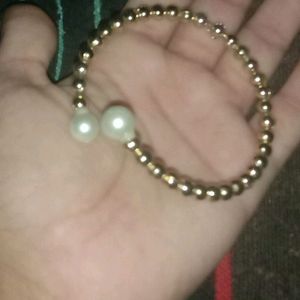 Golden And White Combo Bracelet