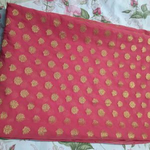 Pink Chiffon Saree