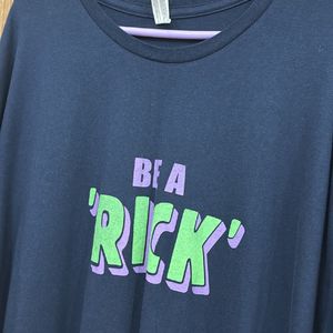 Oversized Rick And Marty Navy Blue T-shirt