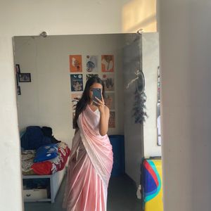 Sari In Two Shades Of Pink