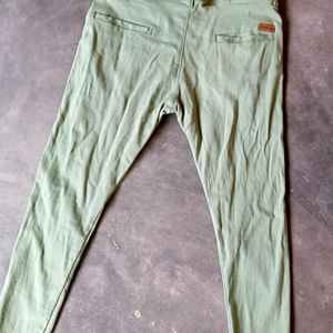 Green Slim Fit For Men Pant