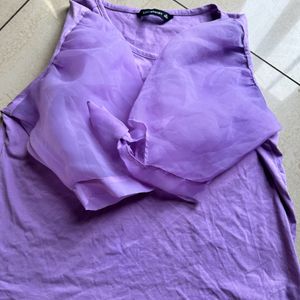 Lavender Super Cute Puff Hand Top