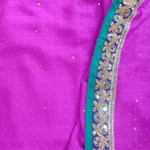 Elegant Magenta Colour Saree