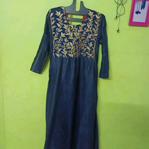 navy blue full kurti