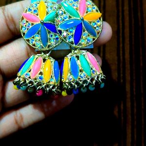 Letest Multicolour Jhumki Earring