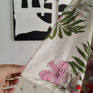 Zara Basic Floral Print Blouse