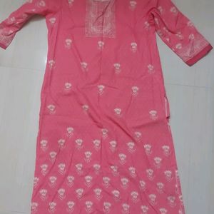 Pink Straight Kurti