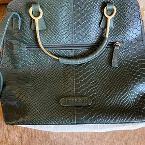 Hidesign crocodile leather green bag