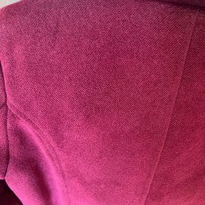 Burgundy Trench Coat By Dressberry