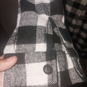 Black & White Flannel Shirt