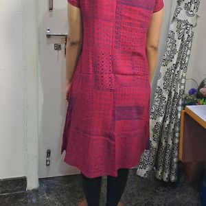 Rani Pink OR Burgundy Coloured Kurta(Fusion Brand)