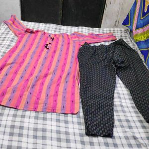 Cotton Suit With Plazo Pant