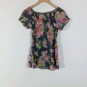 Black Printed Casual top (Women)