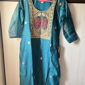 Unused Chanderi Kurtha Set