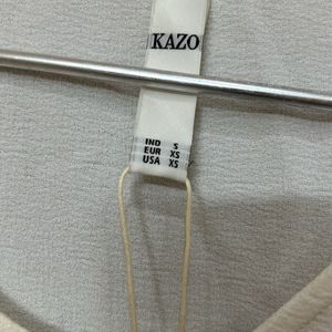 Flowy Spaghetti White Top From Kazo