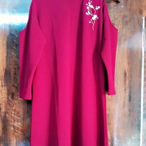 Price Drop On Sale Branded Maroon Midi Dress