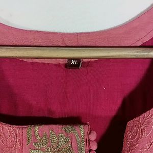 Pink Embroidered Kurta (Women)