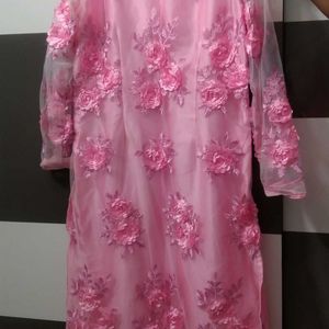 PINK net kurti