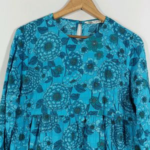 Blue Printed Casual Dress (Women)