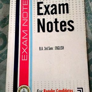 B.a 3rd Sem English  Exam Notes