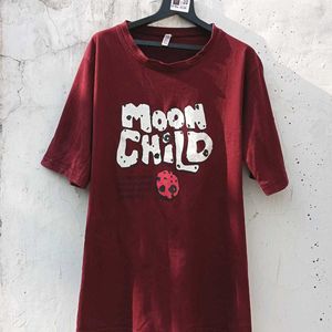 Women Printed Maroon T-Shirt  ❤️