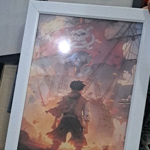 A4 Wall Frame One Piece Monkey D Luffy