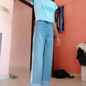 ‼️Divali Sale‼️ Sky Blue Straight Leg Jeans