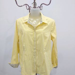 Yellow & White Checkered Shirt