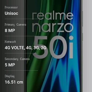 REALME NARZO 50i With Original Box & Charger