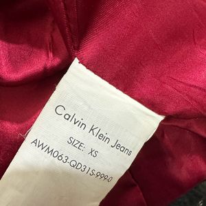 CALVIN KLEIN Leather Biker Jacket