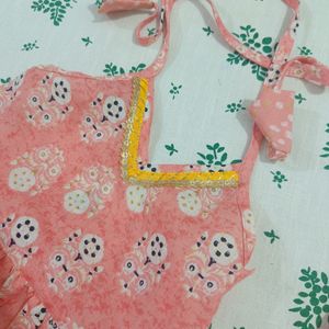 Peach Salwar Kurti For Baby Girl