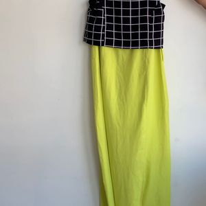 Neon Green And Black Gown