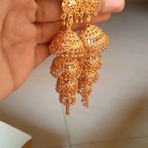 3 Layerd Golden Jhumka