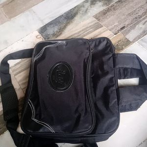 Black Handbag For Boys With Adjustable Belt