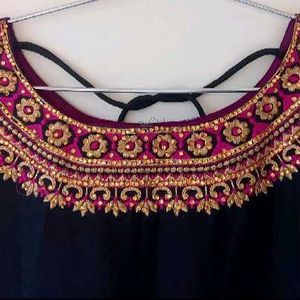 Black Anarkali With Dupatta