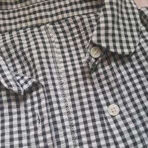 Checked Crop Shirt